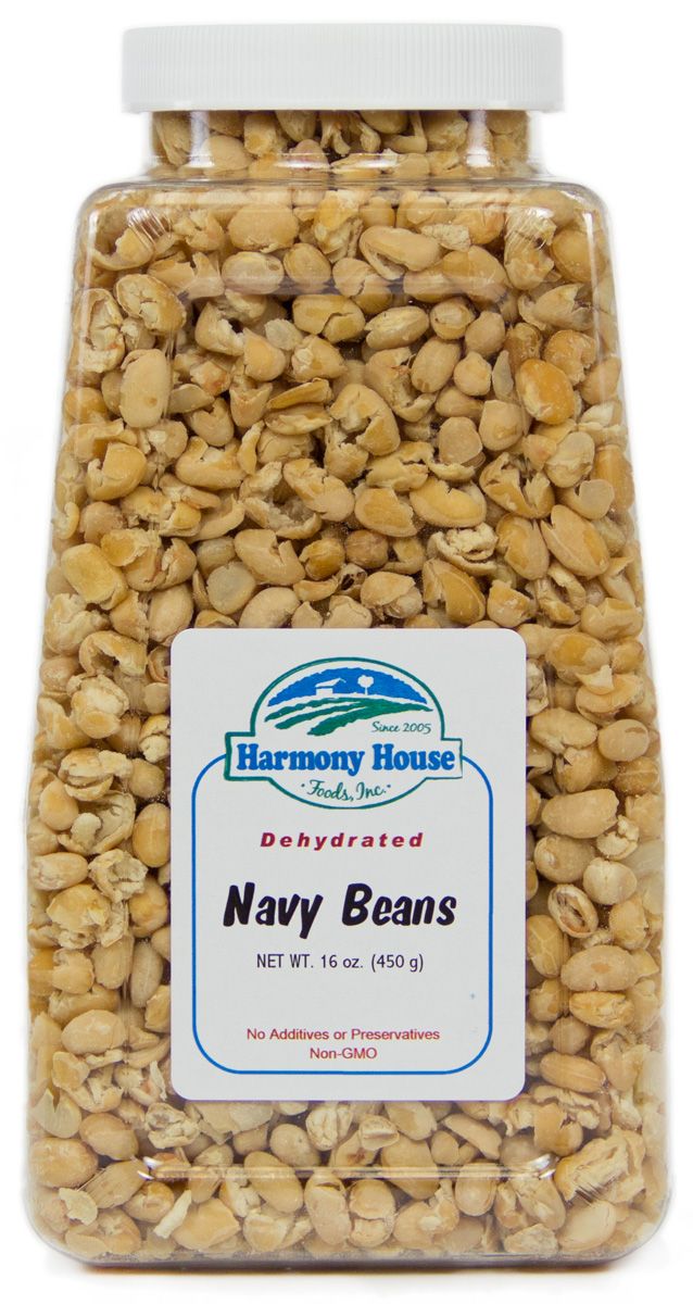 Harmony House 16 oz Jar Navy Beans Food Storage